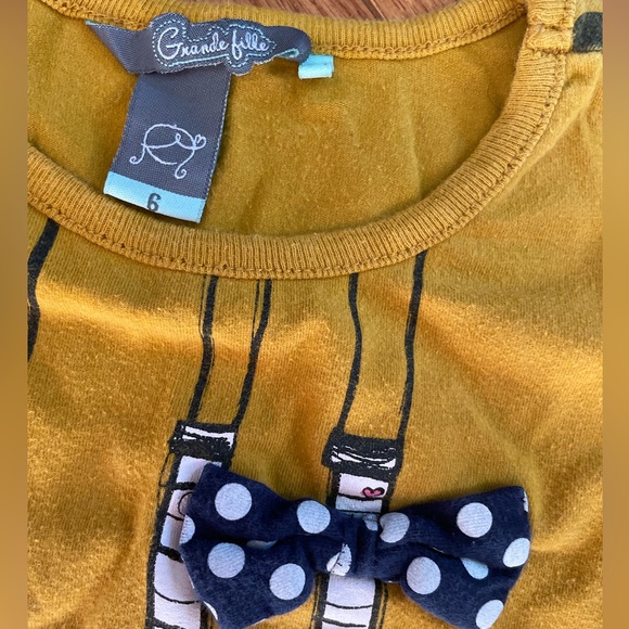 Yellow long sleeves tee for girls - Picture 3 of 3